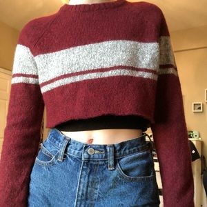 Cropped Maroon Sweater